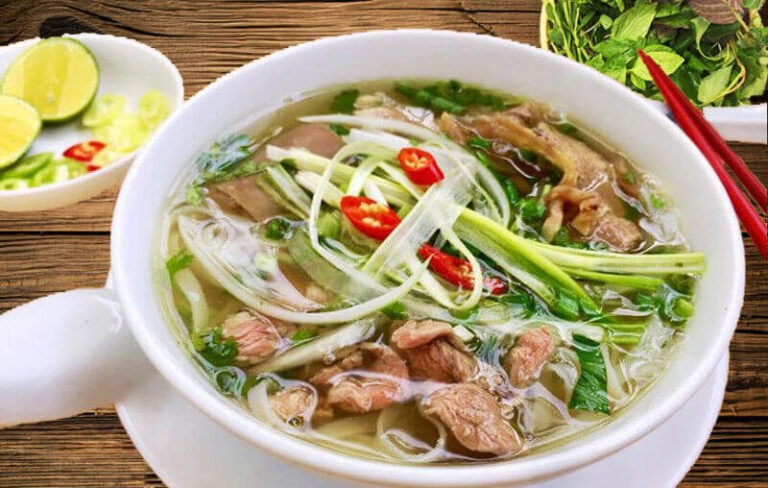 a picture of a bowl of pho